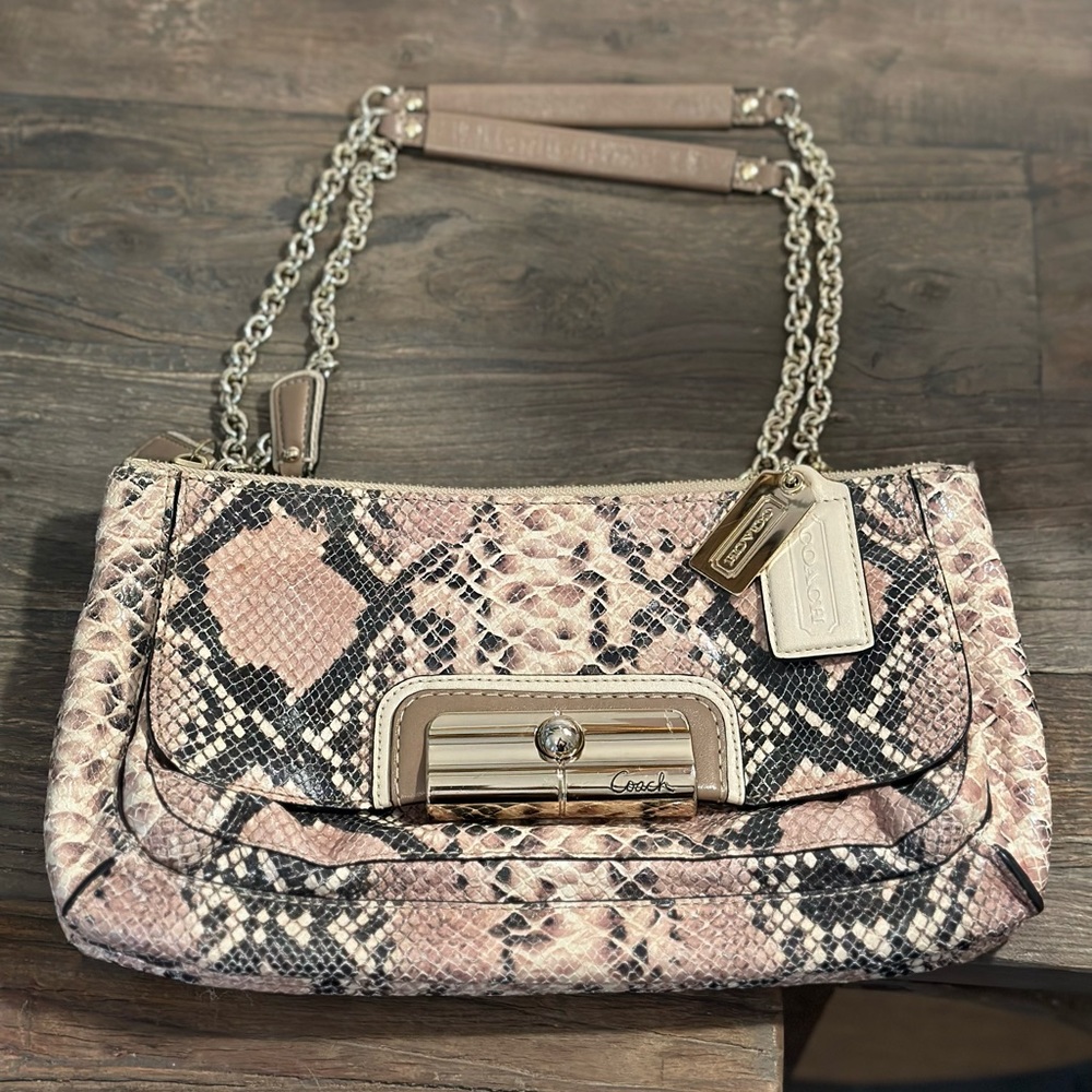 COACH Snakeskin Leather Handbag